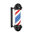 007-B3-US black dome shape classical rotating barber pole with US flag
