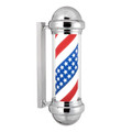 007-C2-US large dome shape classical rotating barber pole with US flag