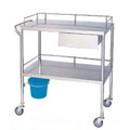 MT322-II-1DS-000 stainless steel treatment trolley with one drawer