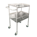 MT324A-II-1D-000 stainless steel esthetic trolley with one drawer