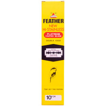 Feather 81-S New Hi-Stainless Double Edge Blade, 200 blades (20 x 10blades/dispenser)