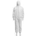 CV19-PS Disposable Protective Suit with coat and pants,  white