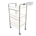 2703G-III-09+ beauty trolley with bowl and clamp