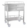 MT323A-II-2D-000 stainless steel treatment trolley with two drawers