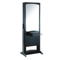 2515B-001-S single sided mirror workstation on stand