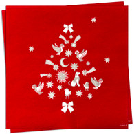 Christmas Tree Rouge Dinner Napkin