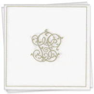 Chiffres Gold Cocktail Napkin
