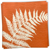 Orange Fern Dinner Napkin
