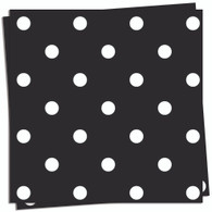 Black Polka Dot Cocktail Napkin