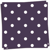 Auberigine Polka Dots Cocktail Napkin