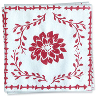 Fleur Folk Rouge Dinner Napkin