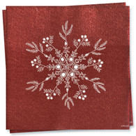 Fleur Des Neiges Rouge Dinner Napkin