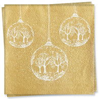 Boule a Neige Or Dinner Napkin
