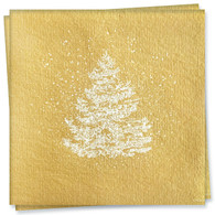 Sapin Roi Des Forets Or Cocktail Napkin