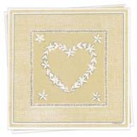 Linen Heart Dinner Napkin