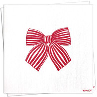 Noeud Rouge Cocktail Napkin