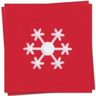 Snowflake Red Dinner Napkin