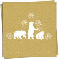 Bears Gold Dinner Napkin