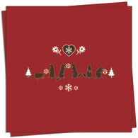 Beaver Red Cocktail Napkin
