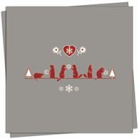 Beaver Grey Cocktail Napkin