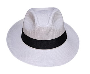 Genuine Panama straw with slightly adjustable band for sizing.