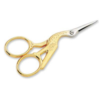Victorian Gold Stork Embroidery Scissors