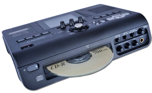 Showing angled view of the PSD450mkll Superscope Digital Audio Recorder