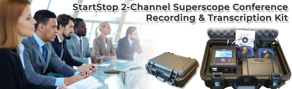 Banner image for Start-Stop Superscope conference recording and transcription kit.