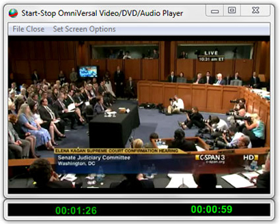 Picture Start-Stop OMNIVERSAL playing CSPAN