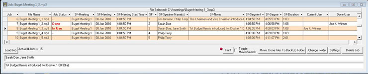 Job Manager with integrated demographic data