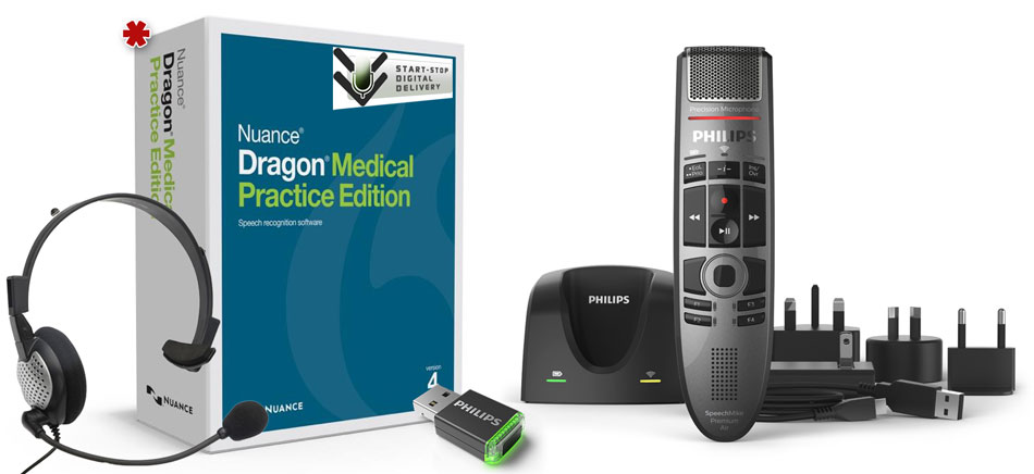 Dragon Medical Air Ultimate Combo Kit complete package contents.