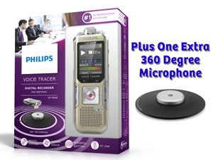 Philips Voice Tracer Meeting Recorder II Conference Meeting Recording Bundle