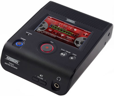 Showing angled view of the PMR61 Superscope Digital Audio Recorder