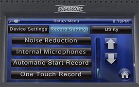 Touch Screen on the PMR61 Superscope Digital Audio Recorder