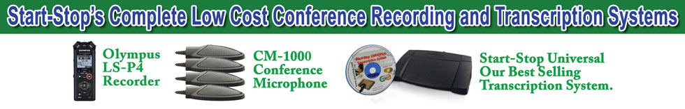 Start-Stop Low-Cost Conference Recording Systems