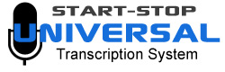 Start-Stop UNIVERSAL Transcription System Logo