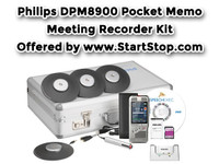 Philips DPM8900 Pocket Memo Meeting Recorder Complete Kit
