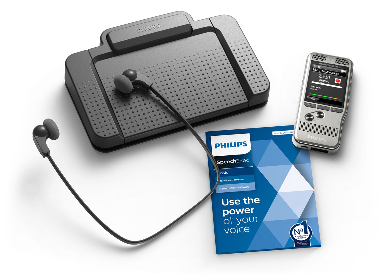 Philips DPM6000 | Pocket Memo Dictation & Transcription Set