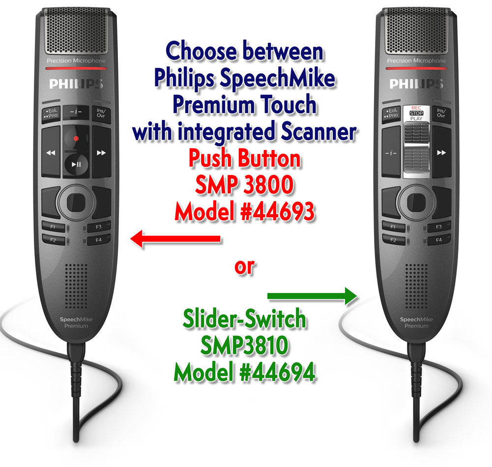 Philips SpeechMike Premium Touch SMP3800 with Scanner