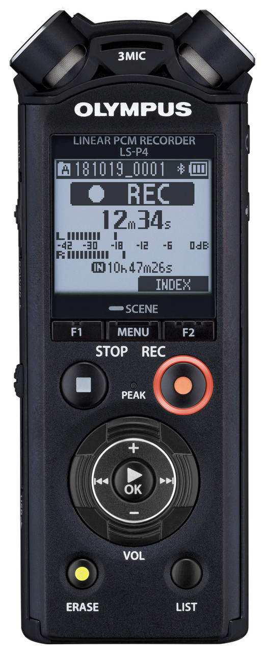 オリンパスボイスレコーダー　LS-P4 Olympus LS-P4 | Bluetooth Voice Recorder | StartStop