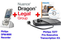 Legal Package: Dragon Legal Group 14 + Philips DPM-8000 + Philips 7277 Transcription Kit Bundle