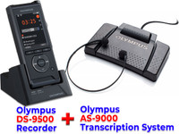 Olympus DS-9500 + Olympus AS-9000 Dictation and Transcription Bundle