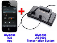 Olympus Mobile Phone Dictation App for iOS + Olympus AS-9000 Transcription System Bundle