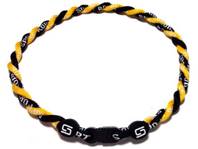 2 Rope Titanium Necklace (Yellow/Black)