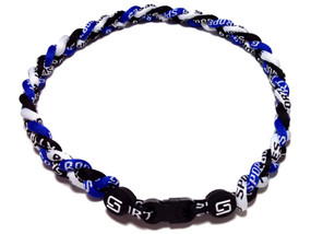 3 Rope Titanium Necklace (Blue/Black/White)