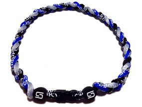Triple Titanium Necklace (Blue/Gray/Black)
