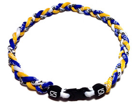 3 Rope Titanium Necklace (Blue/Yellow/White)