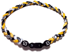 3 Rope Titanium Necklace (Yellow/Black/White)