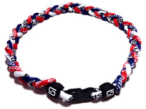 3 Rope Titanium Necklace (Red/White/Navy)