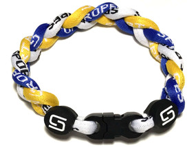 3 Rope Titanium Bracelet (Blue/Yellow/White)